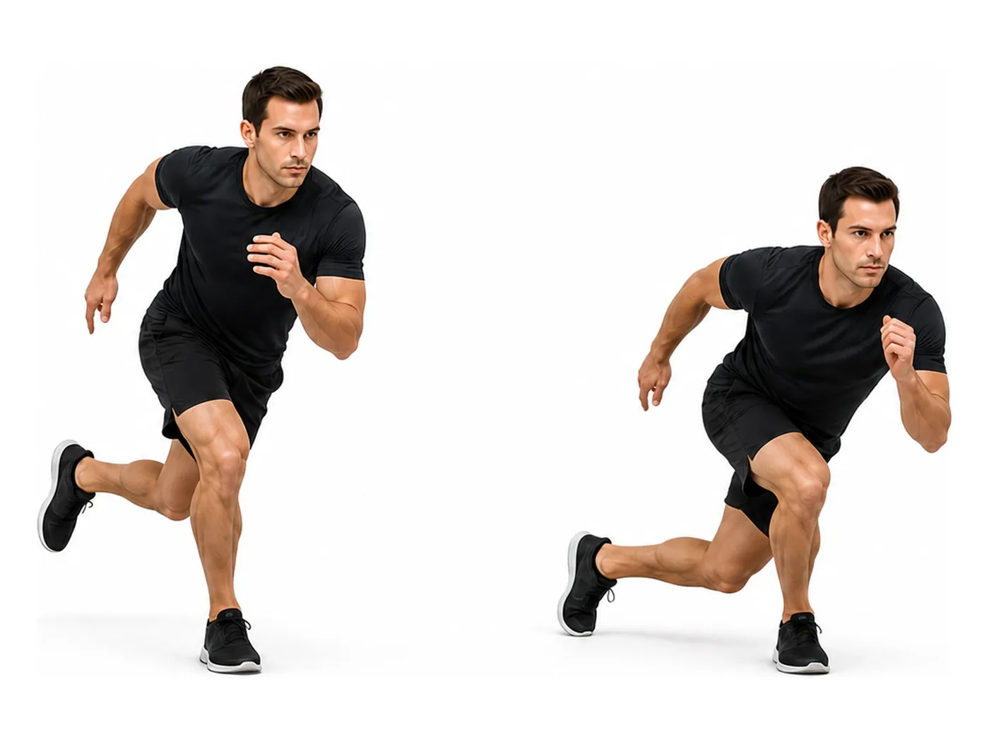 Two-panel demonstration of the skater bound, showing the start and finish positions